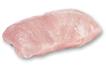 Pork sirloin, trimmed to the red